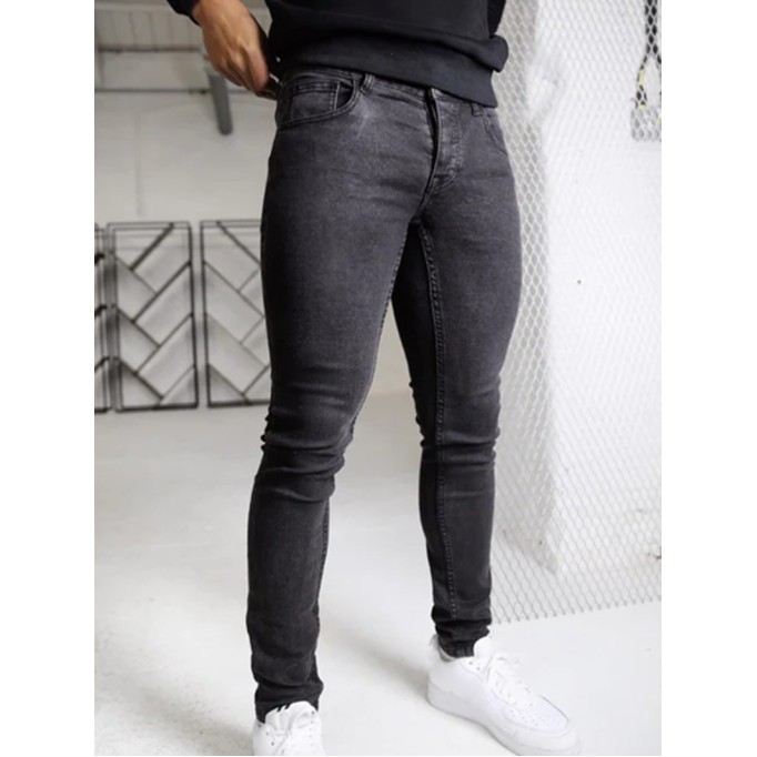 Black Stretch Twill Men's Pants