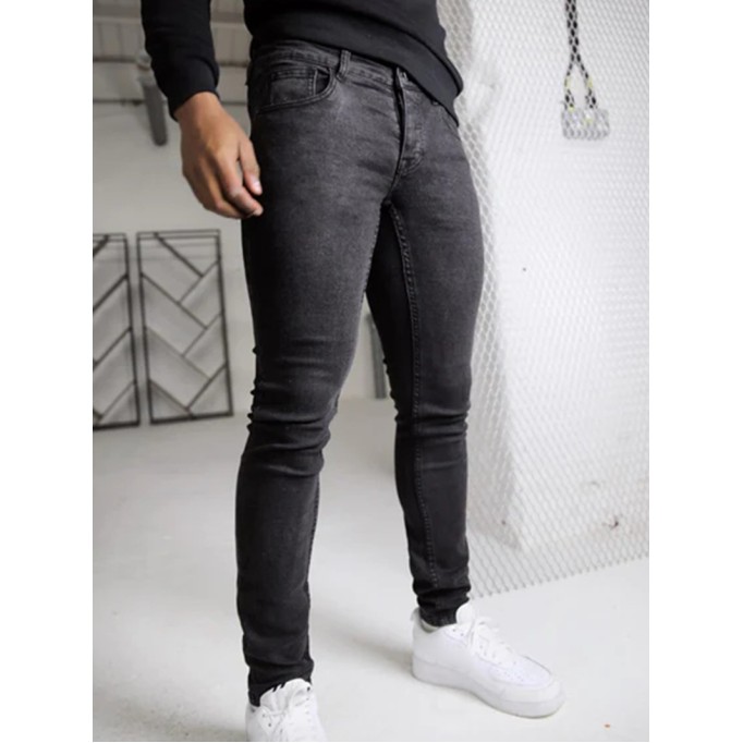 Black Stretch Twill Men's Pants