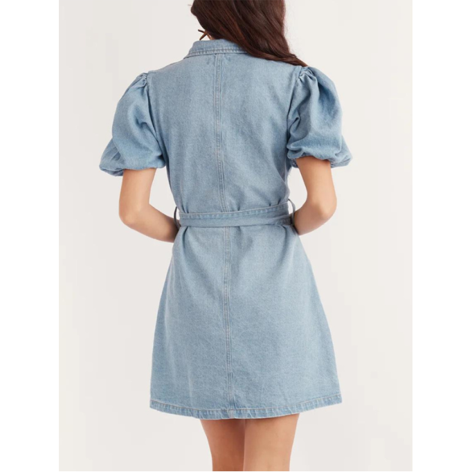 Blue casual zippered dress