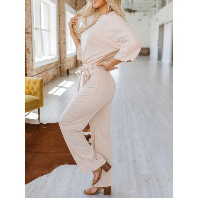 Casual Qimu sleeve jumpsuit