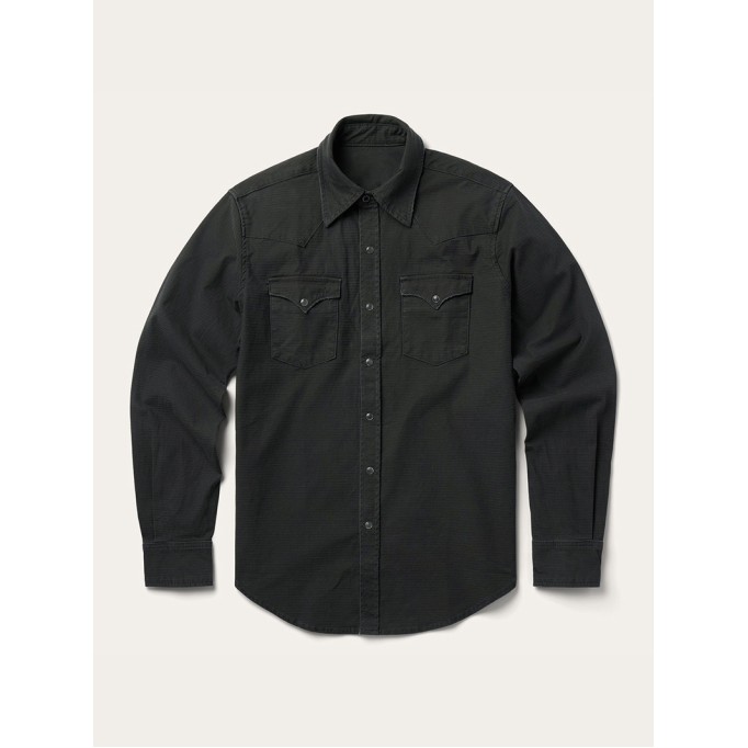 Charcoal Corded Denim Shirt