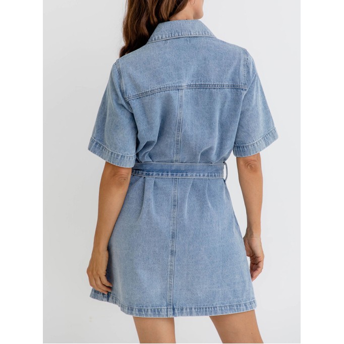 Denim Mini Dress - Light Wash