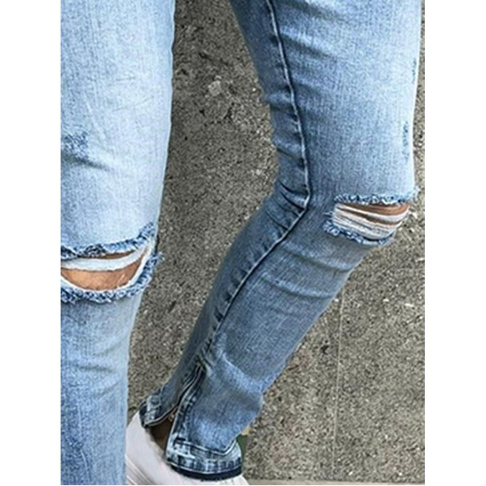 Flare shaped camouflage skinny jeans