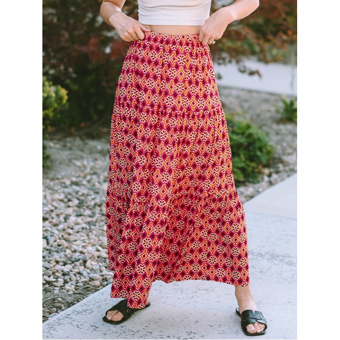 GEOMETRIC NONE SHEATH CASUAL SKIRTS