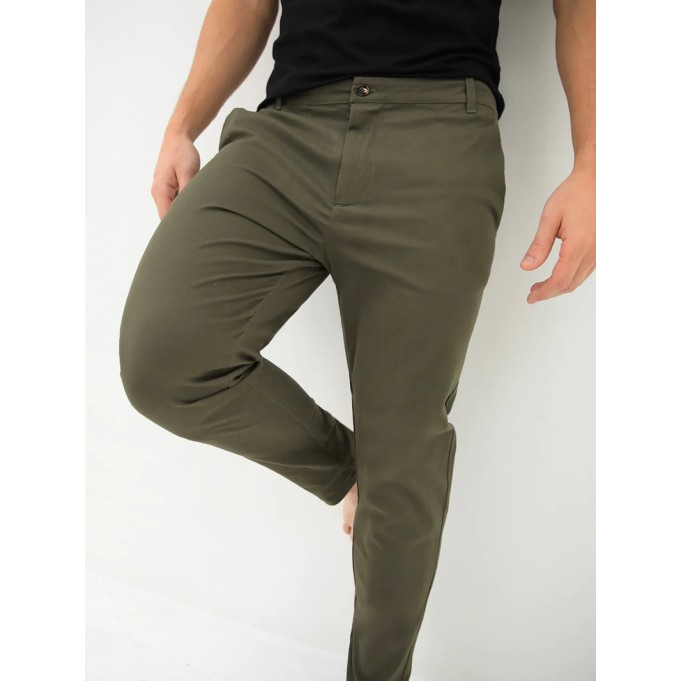 Green Stretch Twill Men's Pants