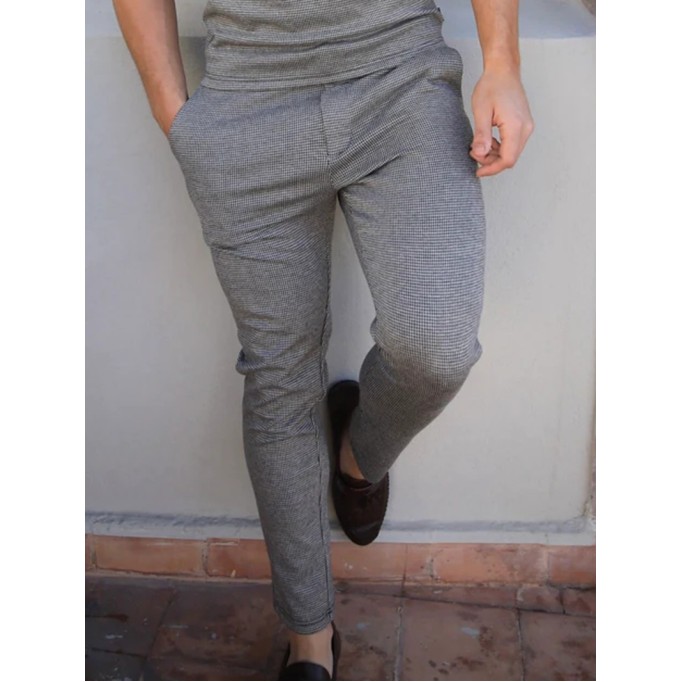 Grey Stretch Twill Men's Pants