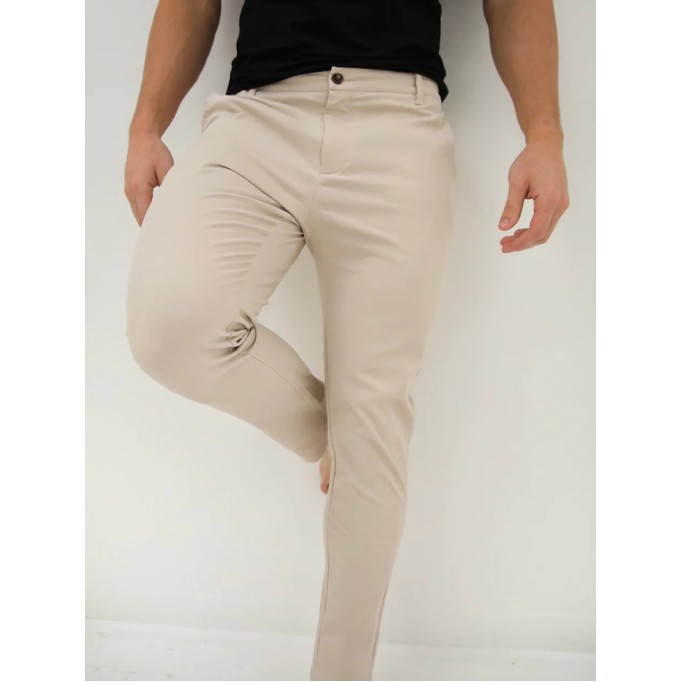 Khaki Stretch Twill Men's Pants