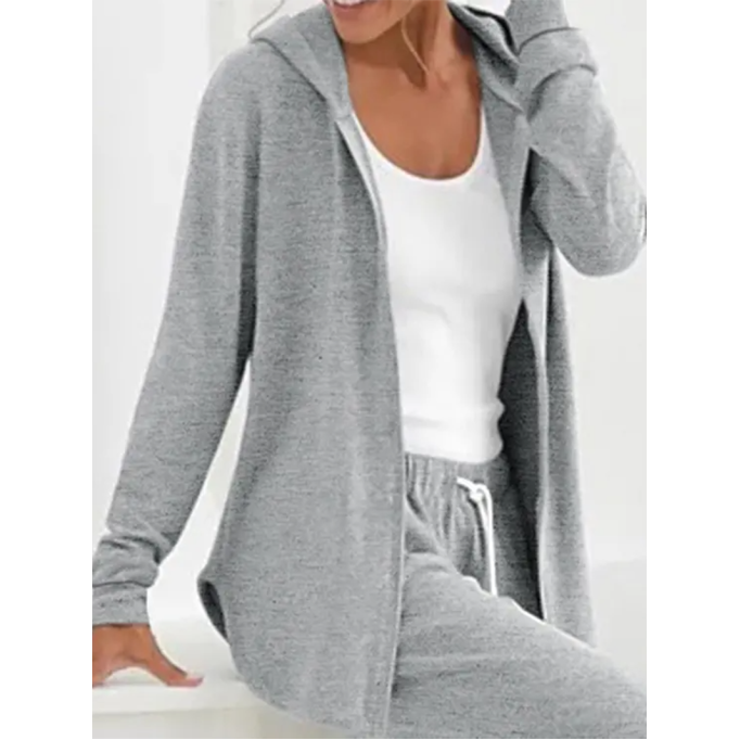 Long Sleeve Hooded Top Drawstring Pants Set