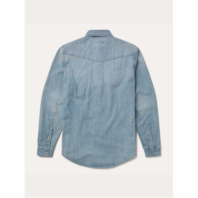 Long-Sleeved Denim Shirt