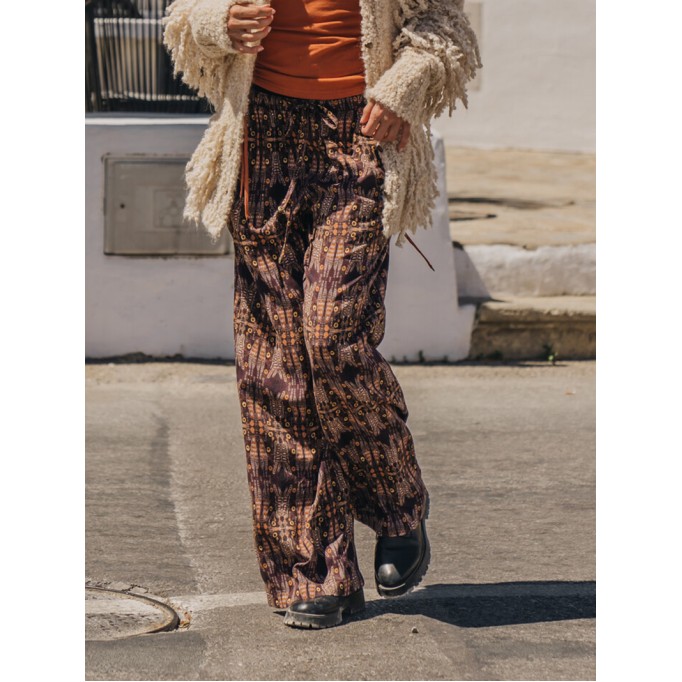 Loose Print Casual Breeze Trousers