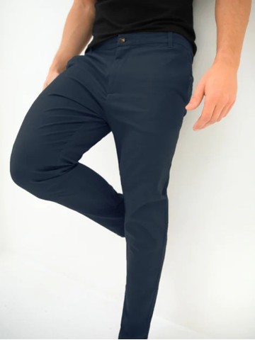 Men's Blue Stretch Twill Pants