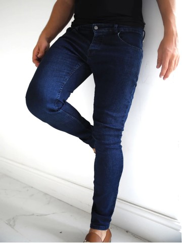 Men's Blue Stretch Twill Pants