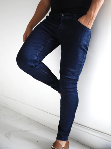 Men's Blue Stretch Twill Pants