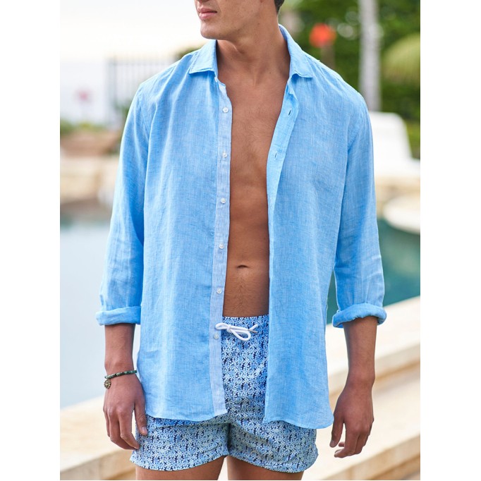 Men's Casual Outdoor Linen Long Sleeve Shirts