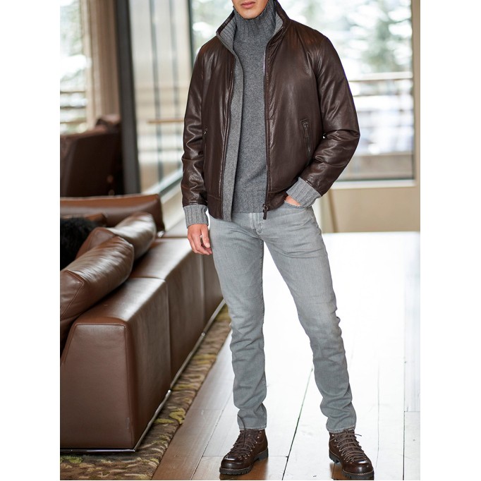 Men's Casual Oversized Coat Leather Jacket