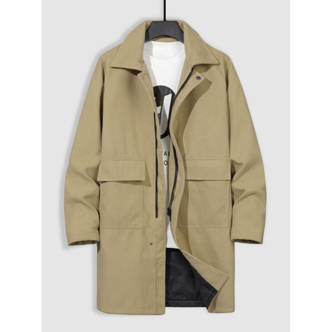 Men's Casual Oversized Coat Long Jacket