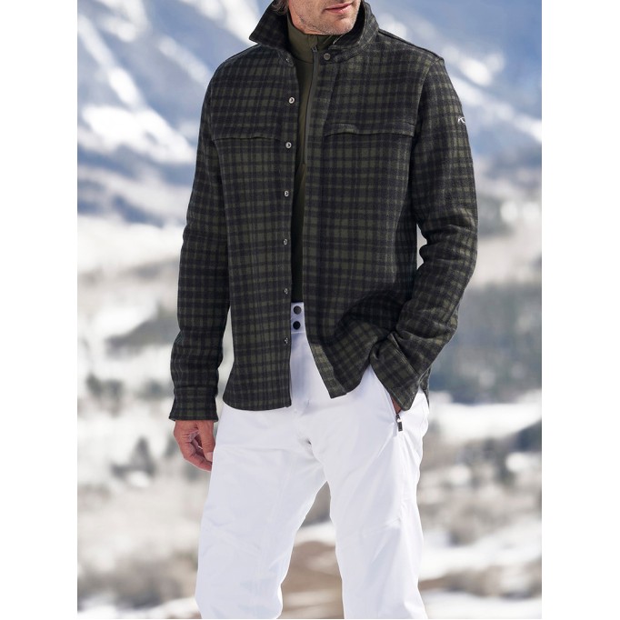 Men's Casual Oversized Plaid Coat Jacket