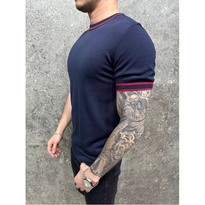 Men's casual striped T-shirt