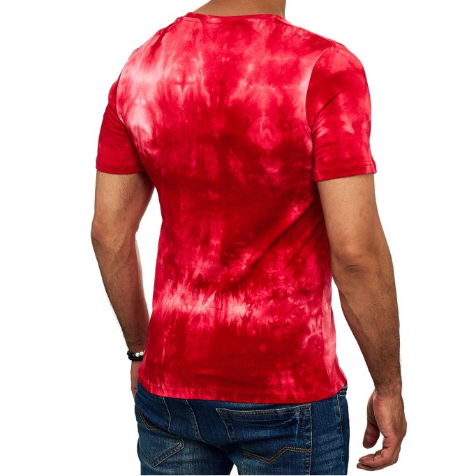 Men's casual tie-dyed short sleeved T-shirt