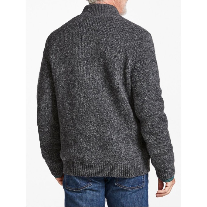 Men's Classic Full Zip Shredded Wool Sweater