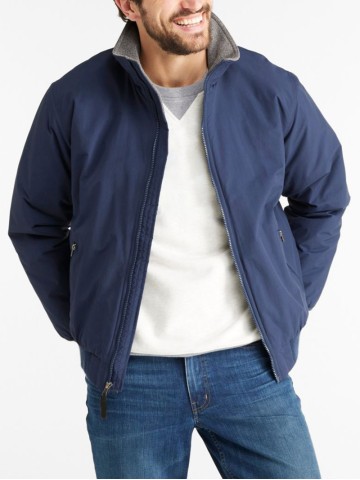 Men's fleece lined warm-up jacket