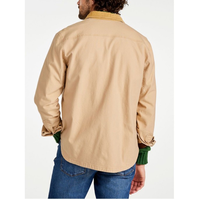 Men's lined canvas shirt jacket