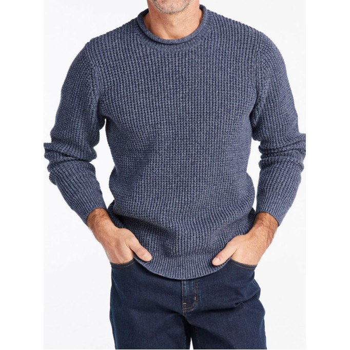 Men's organic cotton waffle turtleneck sweater