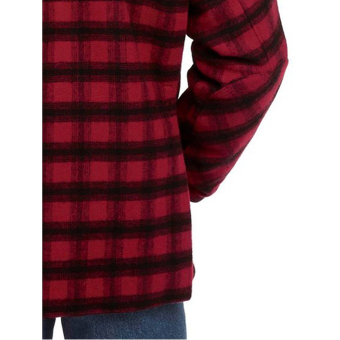 Men's red casual plaid jacket