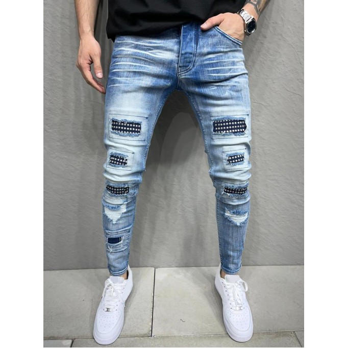 Men's tight cropped jeans