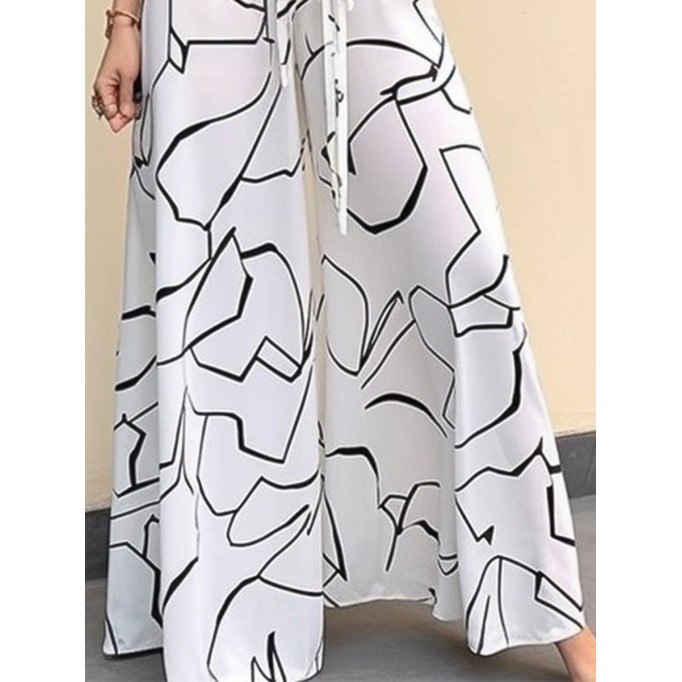 Printed waistband jumpsuit