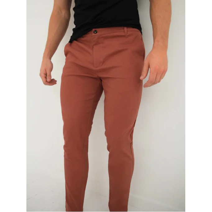 Red Stretch Twill Men's Pants