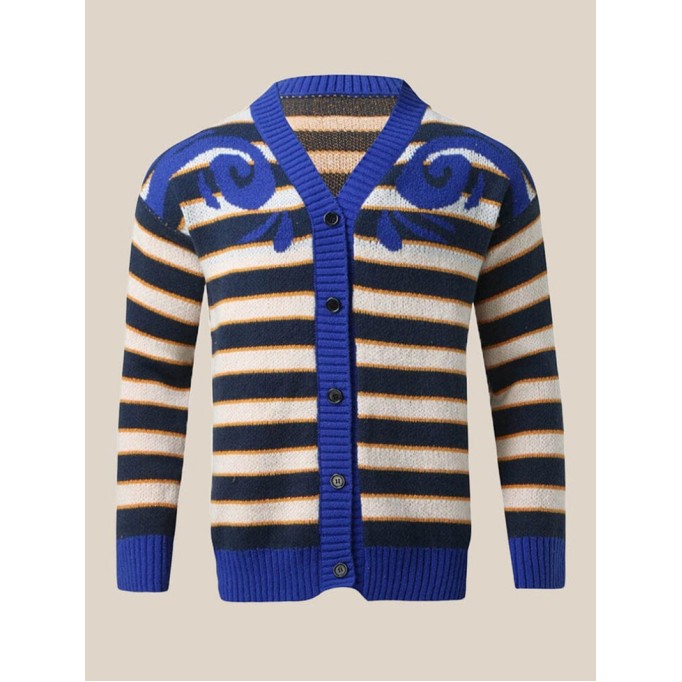 Soft Stripe Knit Cardigan