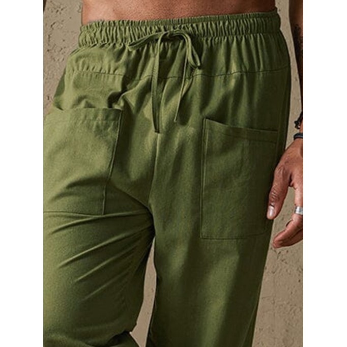 Stylish Linen Capri Pants - Comfortable & Versatile