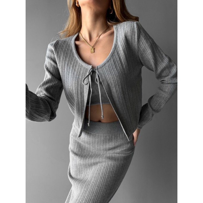 TEXTURED KNIT SUIT