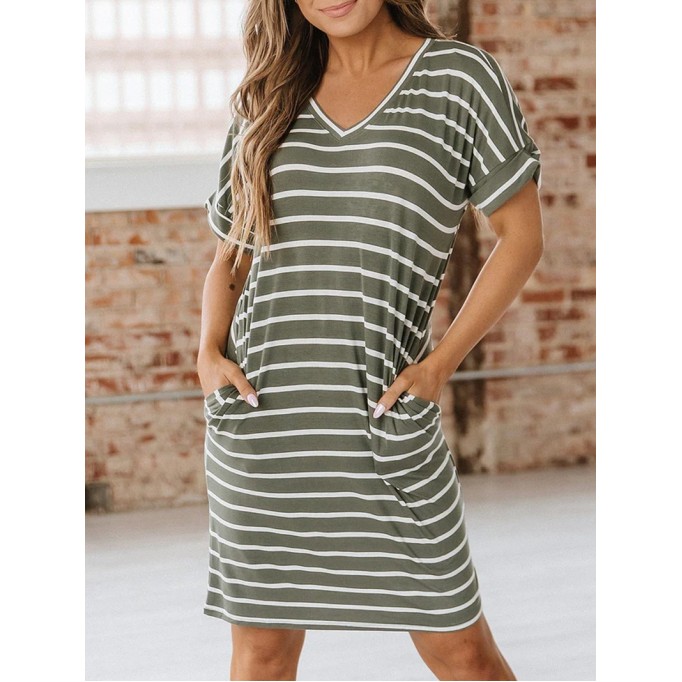 Women Casual Elegant T Shirts Dress