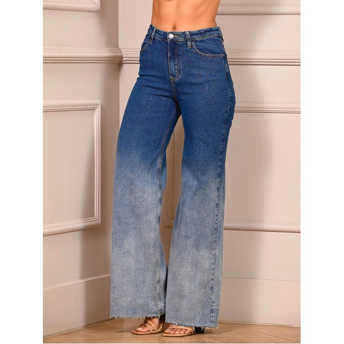 Women's Casual Gradient Jeans Trousers