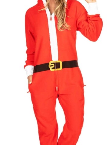 Women's Christmas Hooded Jumpsuit