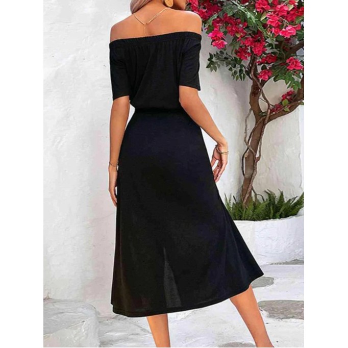 Women's Off Shoulder Waist Dress