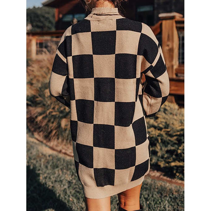 Women's Plaid Sweater Dress