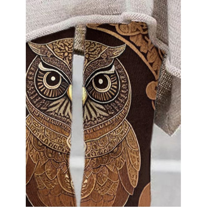 Women's Retro Owl Print Leggings