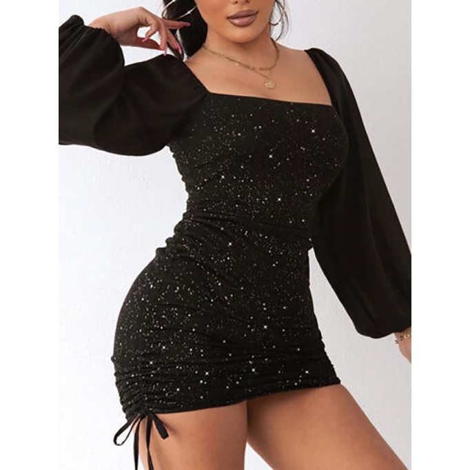 Women's Sequin Patchwork Dress